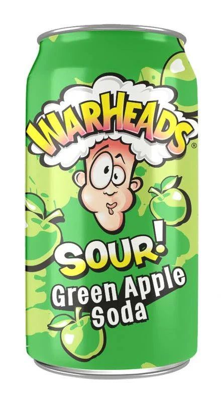 Warheads Green Apple Soda 330ml (USA) ( pack of 2 )
