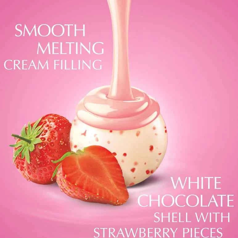 Lindt Lindor Strawberry & Cream Chocolate Truffles, 200 G